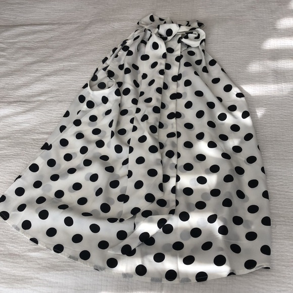 Polka Dot High Neck Blouse - Picture 3 of 3